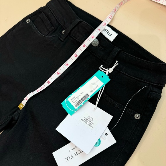 Pistola Mid Rise Skinny Denim Jeans Black Size 26 NWT Stretch Cropped Ankle - Picture 10 of 14